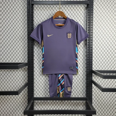 Camiseta de fútbol de visitante de Inglaterra para niños 24/25 Eurocopa 2024