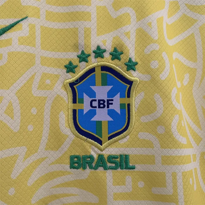 Camiseta de fútbol de la Copa América 2024 para niños, equipo local de Brasil 24/25