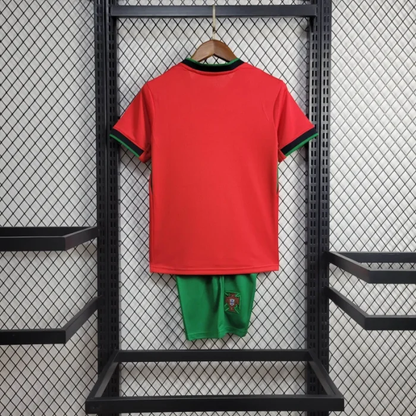 Portugal Home Kit 24/25 Euro Cup 2024 Kids Football Jersey