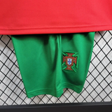 Portugal Home Kit 24/25 Euro Cup 2024 Kids Football Jersey - PalmSportss