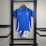 Kids Italy Home Kit 24/25 Euro Cup 2024 Football Jersey - PalmSportss