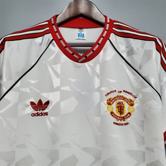 Manchester United Jersey Away Kit 1991 Retro Football Team Soccer Shirt
