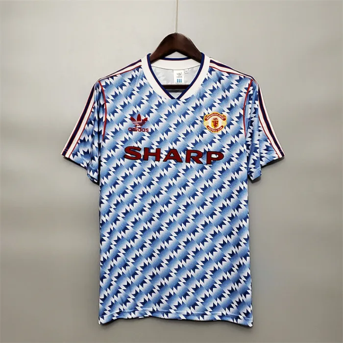Manchester United Jersey Away Kit 1990/92 Retro Football Team Soccer Shirt