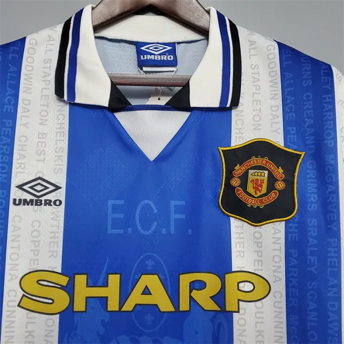 Manchester United Jersey Away Kit 1994/96 Retro Football Team Soccer Shirt