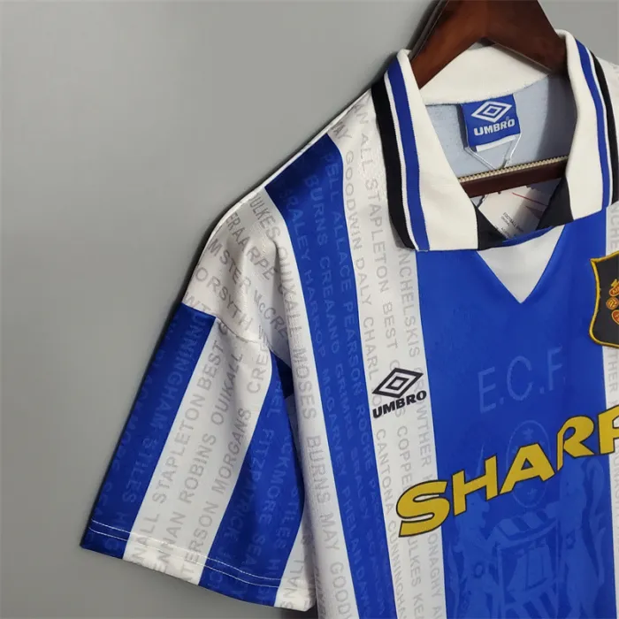 Manchester United Jersey Away Kit 1994/96 Retro Football Team Soccer Shirt