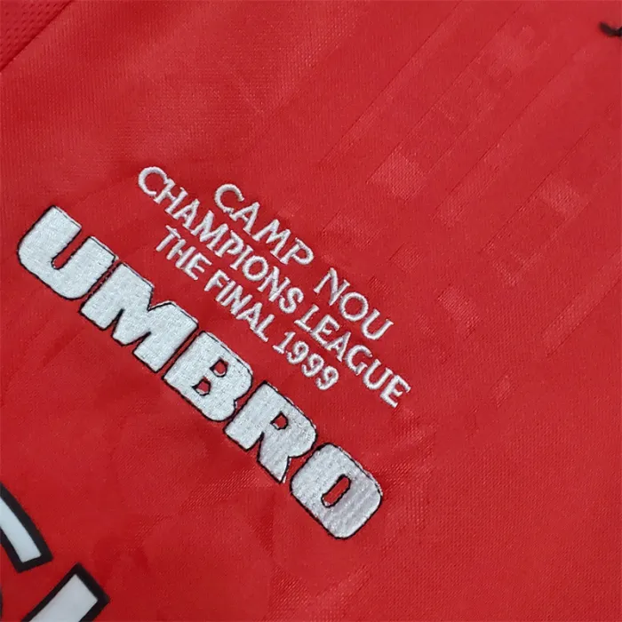 Manchester United Jersey Home Kit 1999/00 Retro Football Team Soccer Shirt