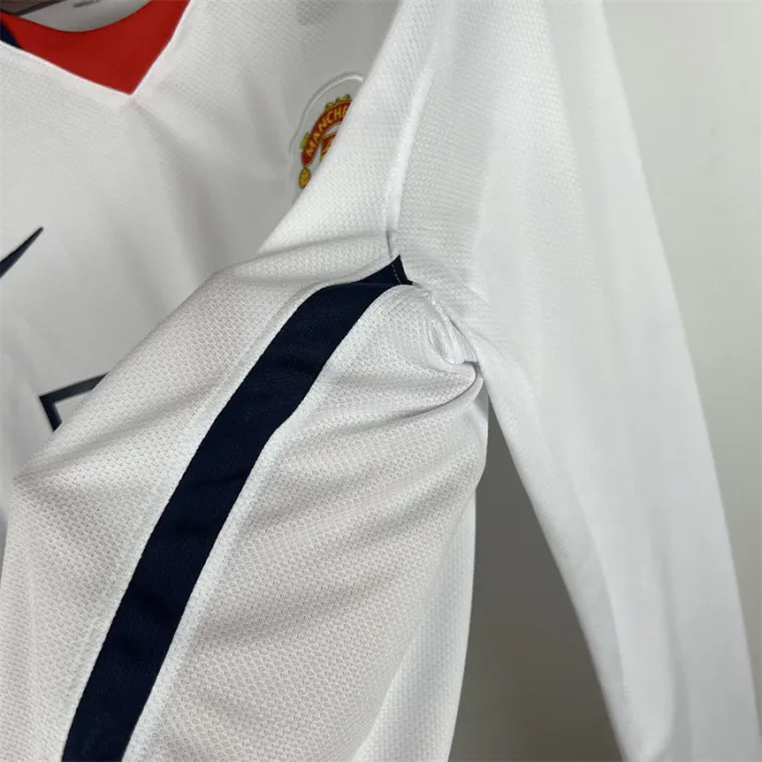 Manchester United Jersey Away Kit 2007/08 Retro Long Sleeves Football Team Soccer Shirt