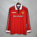 Manchester United Jersey Home Kit 1998/99 Retro Long Sleeves Football Team Soccer Shirt My Store