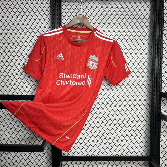 Camiseta de fútbol retro del Liverpool Jersey Home Kit 2010/11