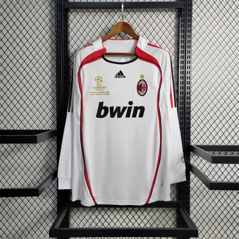 Camiseta de visitante del AC Milan 2006-2007 retro de manga larga