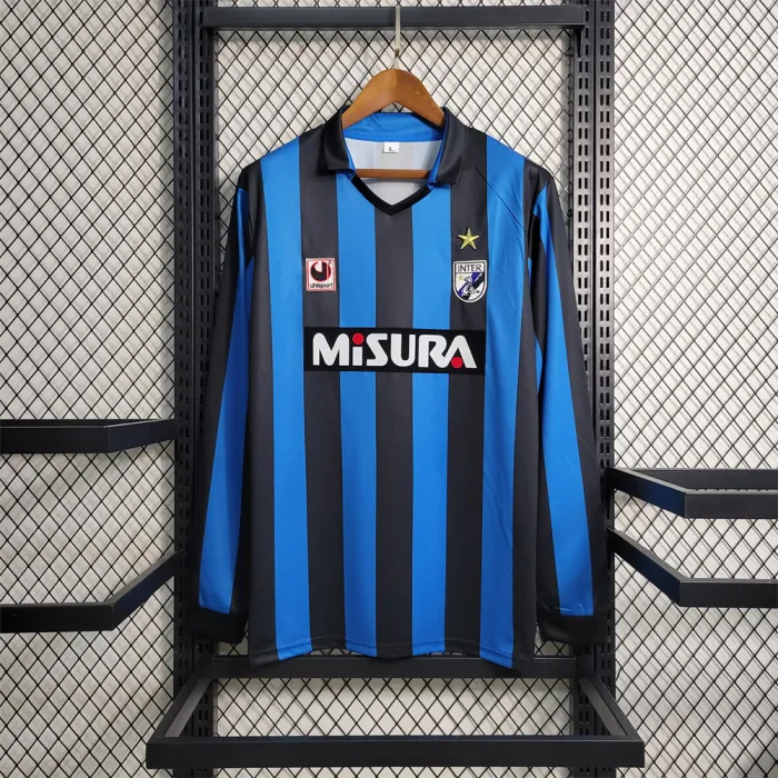 Camiseta de local del Inter de Milán 1988 Retro Mangas largas