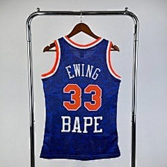 BAPE×M&N Joint Jersey_ Knicks Blue