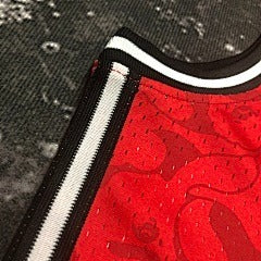 BAPE×M&N joint jersey: Heat red