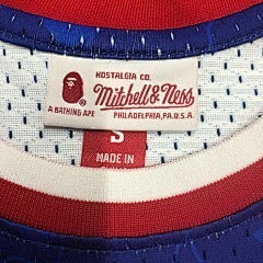 BAPE×M&N joint jersey: Nets blue