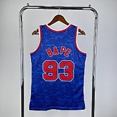 BAPE×M&N joint jersey: Nets blue