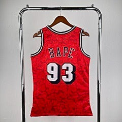 BAPE×M&N joint jersey: Heat red