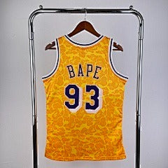 BAPE×M&N Joint Jersey: Lakers Ape Head