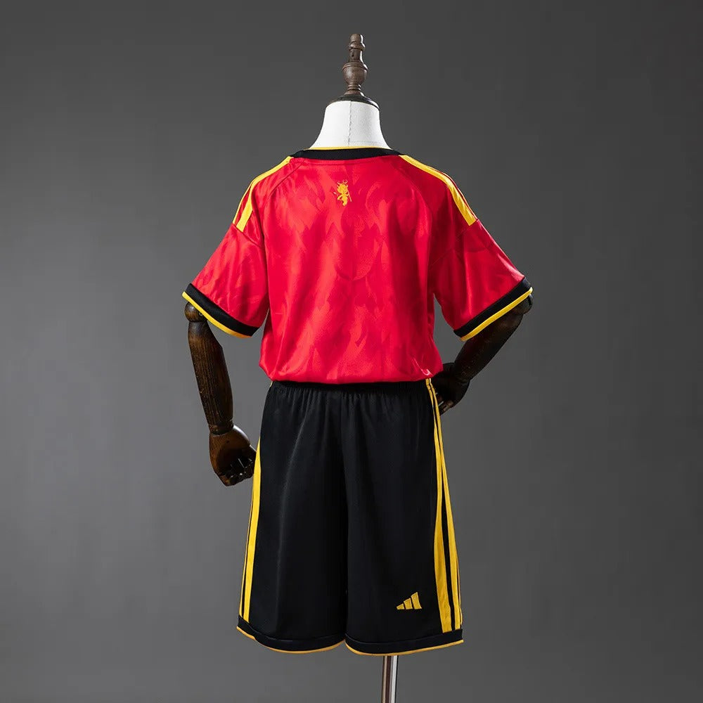 Kids Belgium Jersey 2026 World Cup Home Football Kit - PalmSportss