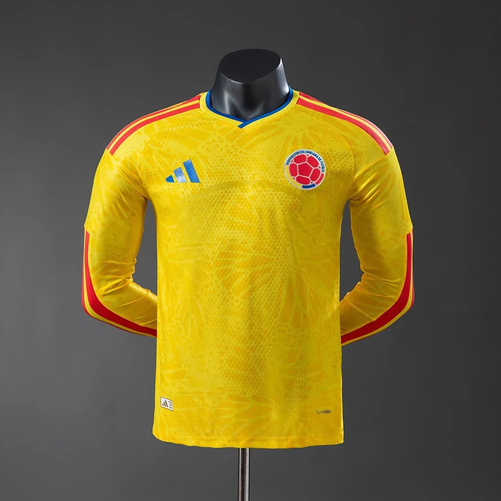 Player Version Colombia Jersey 2026 World Cup Home Football Kit Long Sleeves