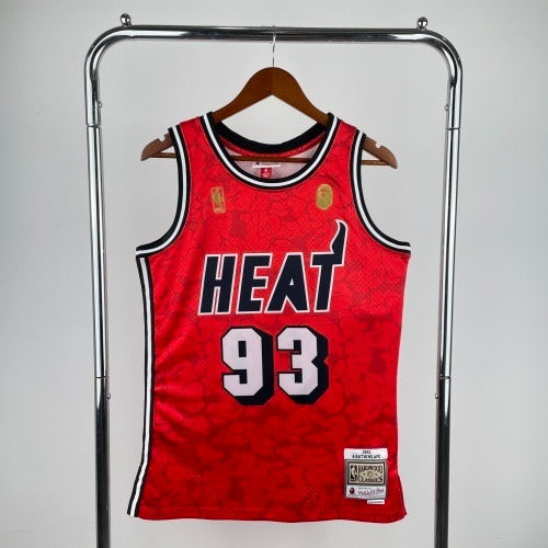 BAPE×M&N joint jersey: Heat red