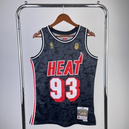 BAPE×M&N joint jersey: Heat black No. 93