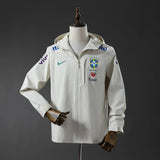 Brazil Windbreaker 2025/26 White Football Kit - PalmSportss