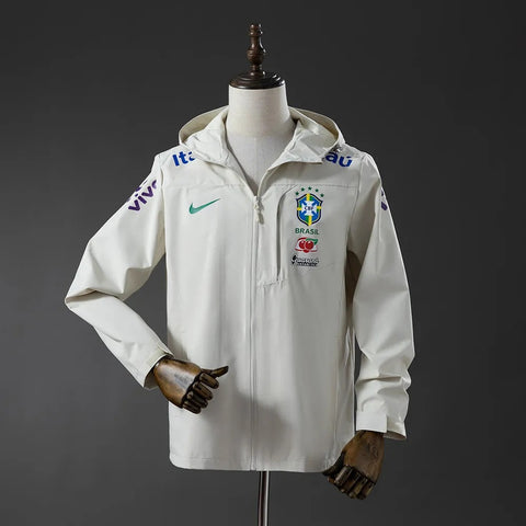 Brazil Windbreaker 2025/26 White Football Kit