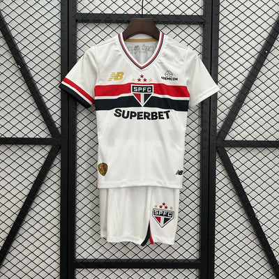 kids sao paulo home jersey 25/26 home football kit soccer jersey