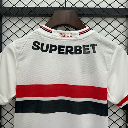 kids sao paulo home jersey 25/26 home football kit soccer jersey