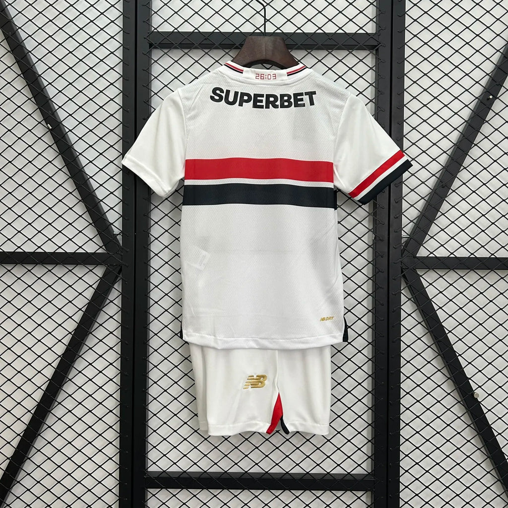 kids sao paulo home jersey 25/26 home football kit soccer jersey