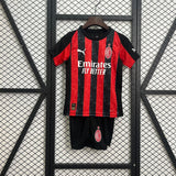 kids ac milan jersey 25/26 home football kit soccer jersey - PalmSportss