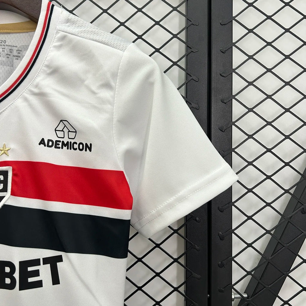 kids sao paulo home jersey 25/26 home football kit soccer jersey