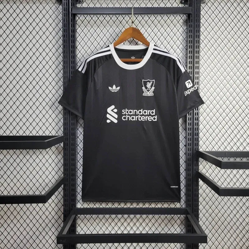 liverpool goalkeeper jersey 25/26 black football kit soccer jersey