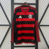 flamengo jersey 25/26 home long sleeves football kit soccer jersey - PalmSportss