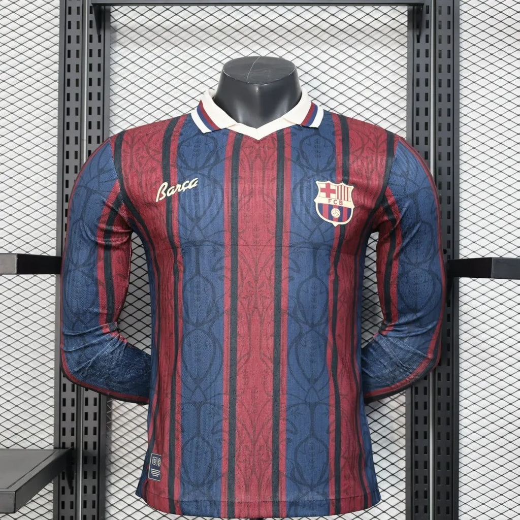 player version barcelona jersey commemorative 25/26 football kit long sleeves soccer jersey
