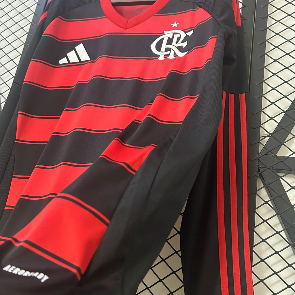 flamengo jersey 25/26 home long sleeves football kit soccer jersey