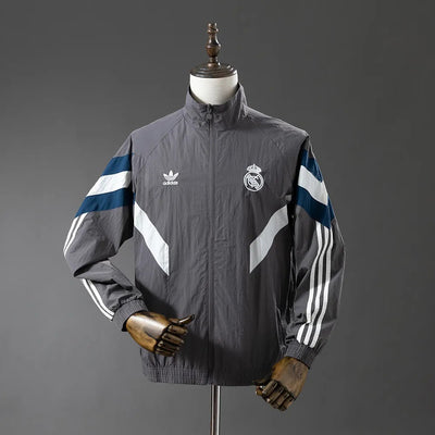 Real Madrid Windbreaker 2025/26 Grey Football Kit
