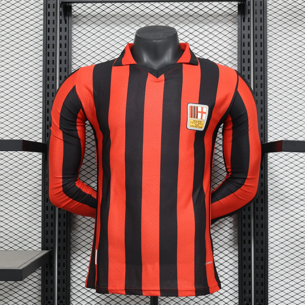 Player Version AC Milan Jersey 25/26 Long sleeves 125-Year Anniversary Football Kit Soccer Jersey