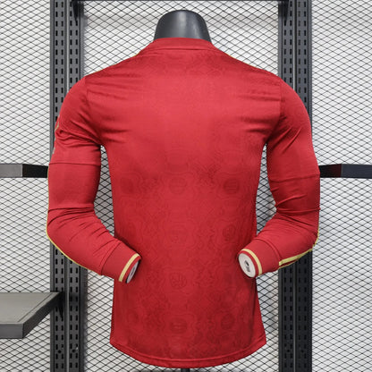 player version bayern munich jersey 25/26 anniversary edition long sleeves football kit soccer jersey